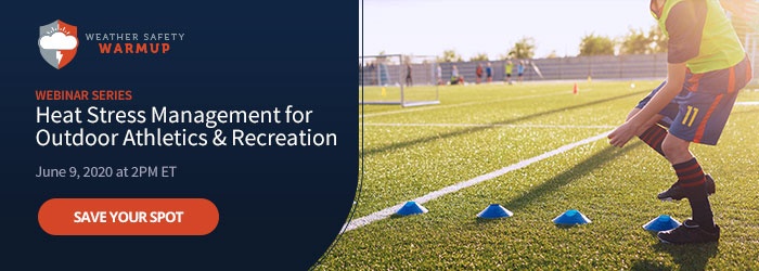 Click here to save your spot for the heat stress management for outdoor athletics and recreation webinar with the Korey Stringer Institute on 6/9/20