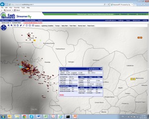 The Guinea Total Lightning Detection System shows the speed, intensity and direction of strong storm.