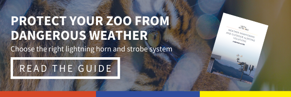 Click here to learn hwo to protect your zoo from dangerous weather by choosing the right lightning horn and strobe system. Read our Buying Guide