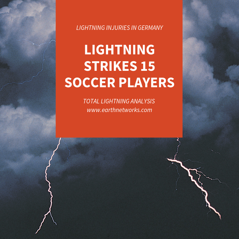 Lightning strikes 15 soccer players in Germany - Total lightning analysis