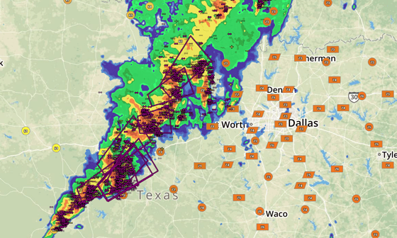 DTAs in action as storms move across Texas