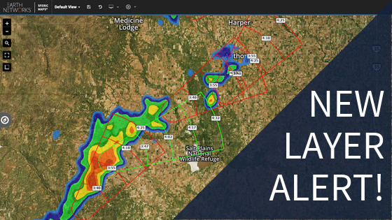 New Layer Alert for our weather map, Sferic Maps, which includes Storm ETA, single site radar improvements, NDFD highs and lows, and support portal access