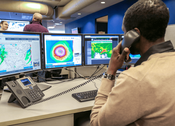 Meteorologist on call at Earth Networks HQ