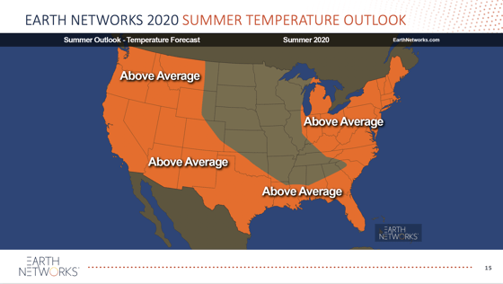 Earth Networks 2020 Summer Temperature Outlook