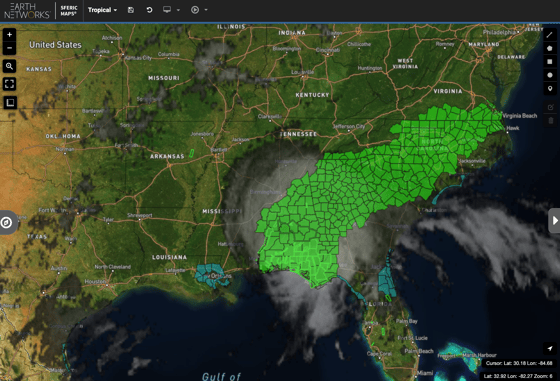 NWS Flood Watches and Warnings as a result of Hurricane Sally 