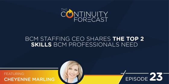 The Continuity Forecast Episode 23 The skills BCM Professionals Need