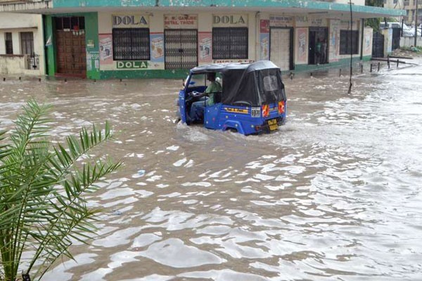 car in water