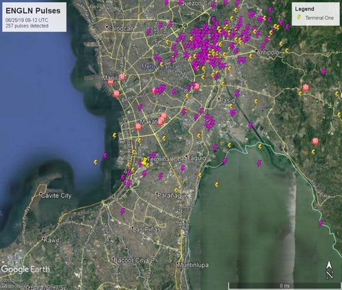 Earth Networks Total Lightning Network global lightning detection network pulses from dangerous Manila Lightning Incident