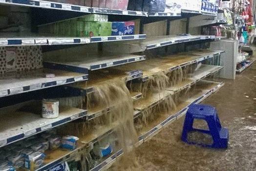 flooded market
