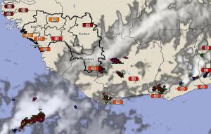 Afternoon clouds and storms are becoming more common in southern Guinea.