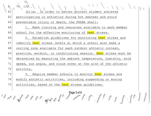 Florida's bill on student athlete protections HB 7011