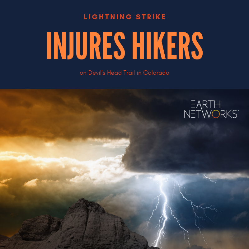 title with lightning striking a mountain