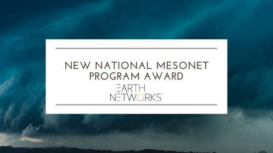 Earth Networks awarded new National Mesonet Program contract