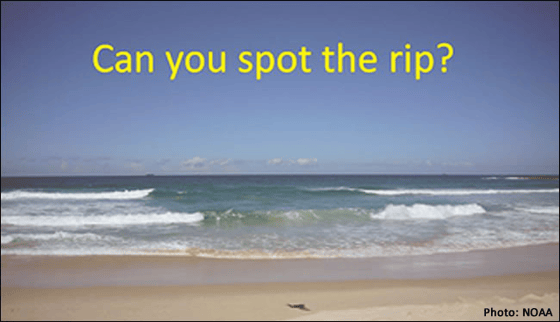 Can you spot the rip current?