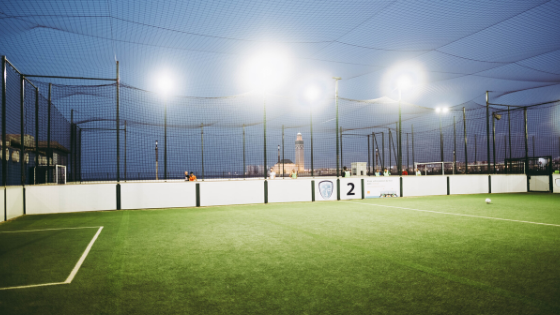 lightning at a sports complex 