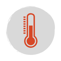 Red thermometer icon