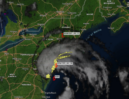 Tropical Storm Fay on Sferic Maps
