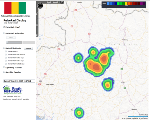 Afternoon Storms in Northern Guinea Make Steady Progress West