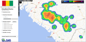 Evening Storm Warnings in Fria Region