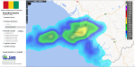 Rapidly Developing, Strong Storms Tracked Over Night in Conakry