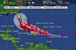 Category 5 Irma Passing Over Leeward Islands – Wednesday