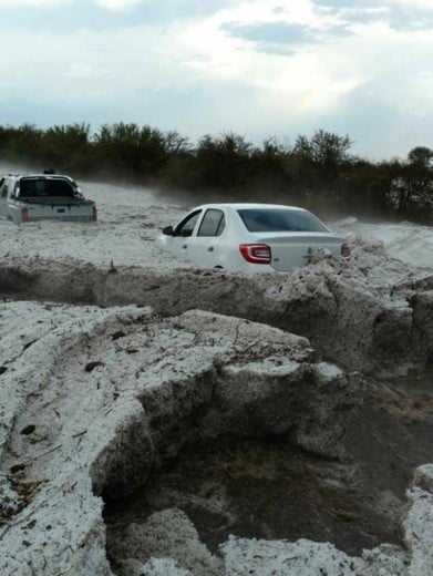 Stormy Argentina Weather Brings Hail In October