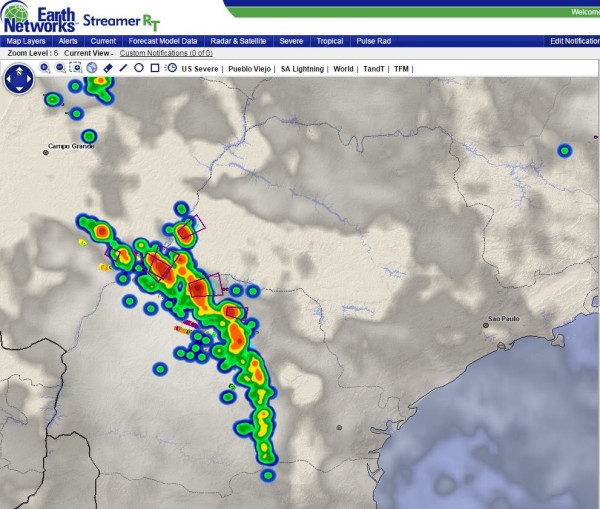 Dangerous Thunderstorm Alerts Hard at Work in Brazil this Week