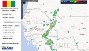 Strong Afternoon Storms Across Northern Guinea into Senegal