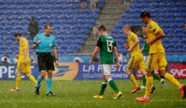 Hail Interrupts Euro 2016 Match
