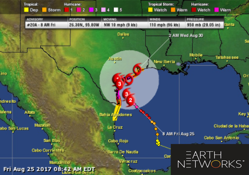 Hurricane Harvey Edging Closer to Texas