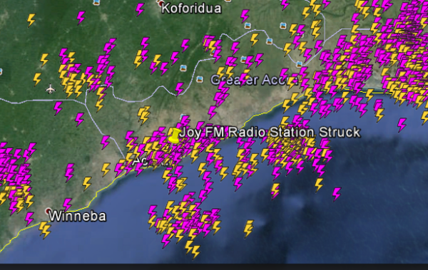 Lightning Strikes Radio Station in Ghana