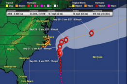 Maria Still Churning off the Southeast Coast; Lee No Threat to Land