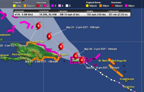 Category 4 Maria Slamming Puerto Rico